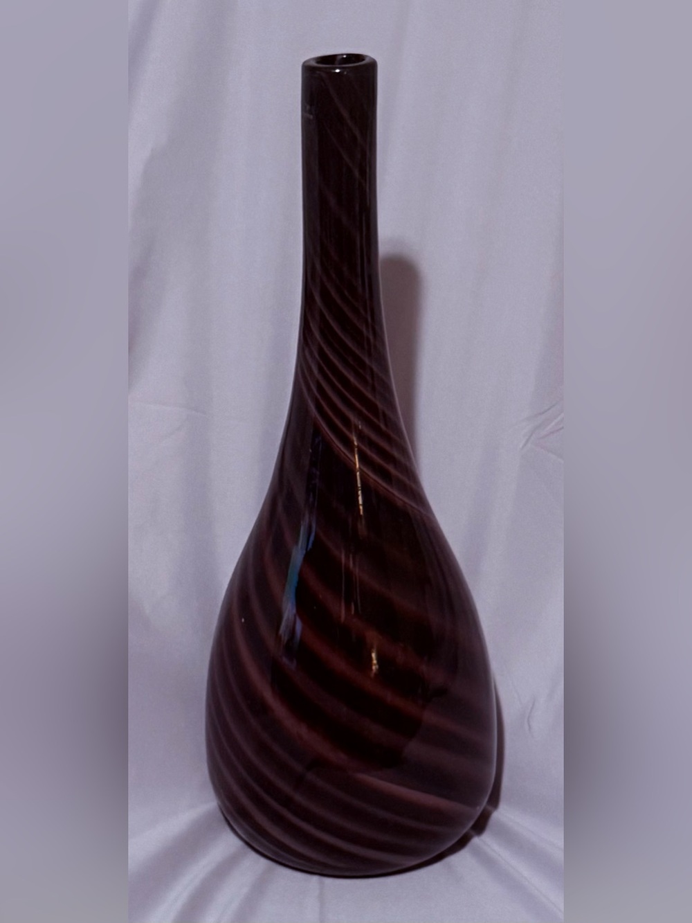 Handblown Decorative Glass Vase in Purple